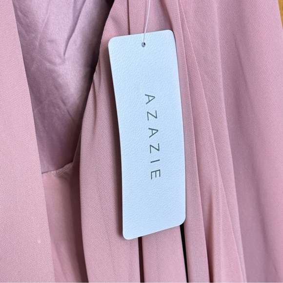 Azazie Everett Chiffon Maxi Dress. Dusty Rose Custom Size - 3X #1449 NWT - Picture 11 of 12